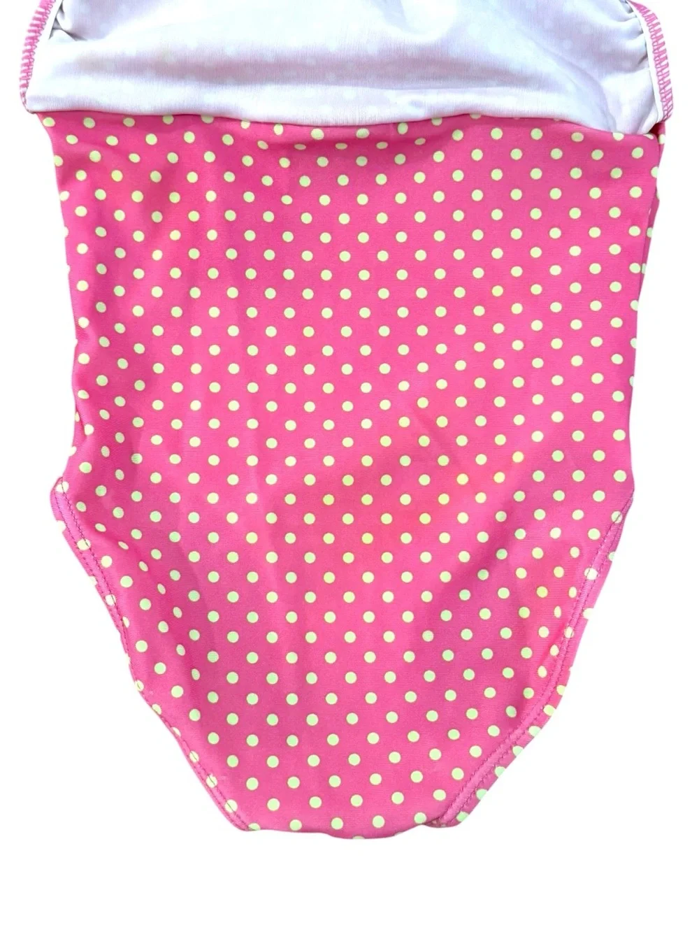 U.S. Polo Assn. Girls Pink Polka Dot One Piece Swimsuit Bow Ruffle 18 Months